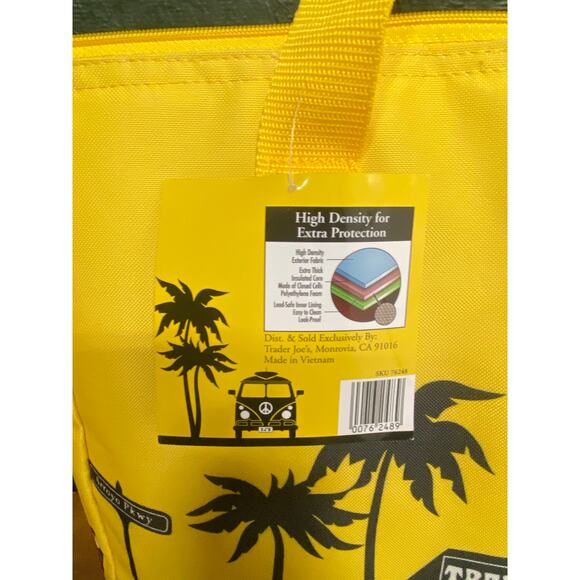 Trader Joe’s Large Yellow Insulated Cooler Bag – Limited Edition Grocery Tote - Picture 3 of 6